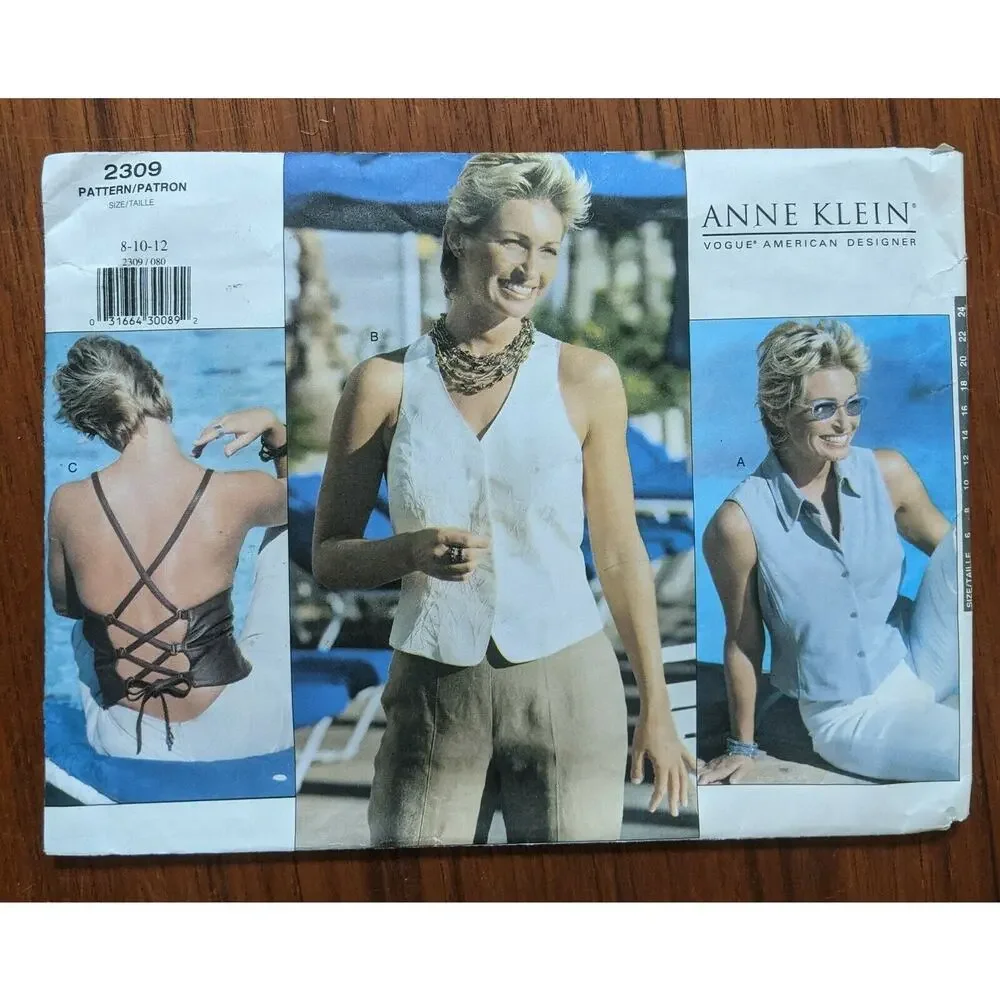 UNCUT Vogue Size 8-10-12 Anne Klein  Pattern 2309